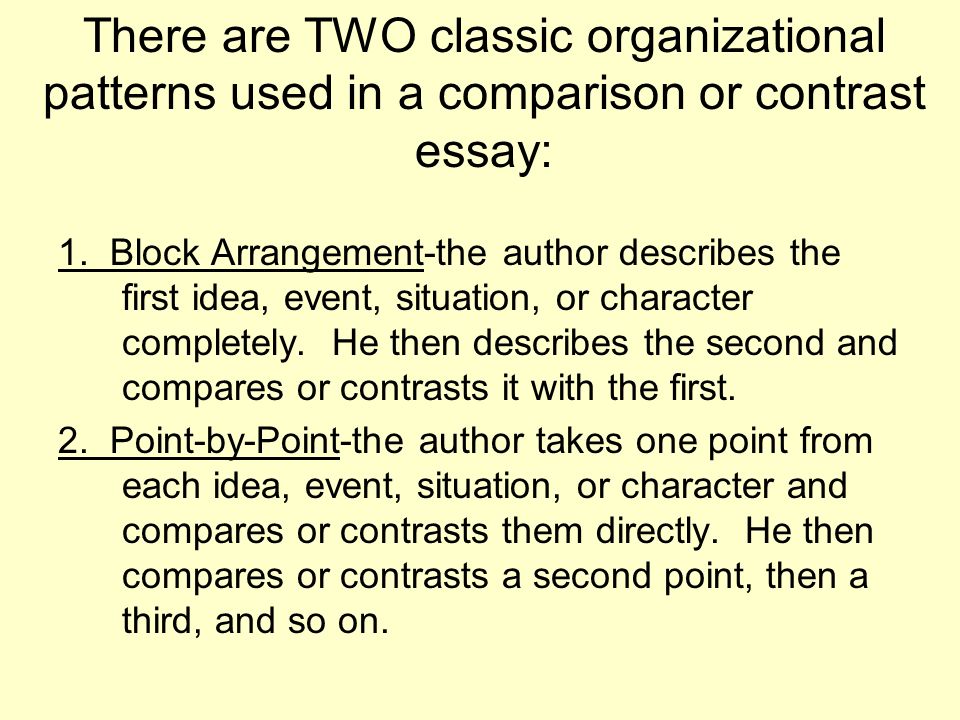 Compare and contrast definition essay